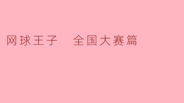 网球王子 全国大赛篇